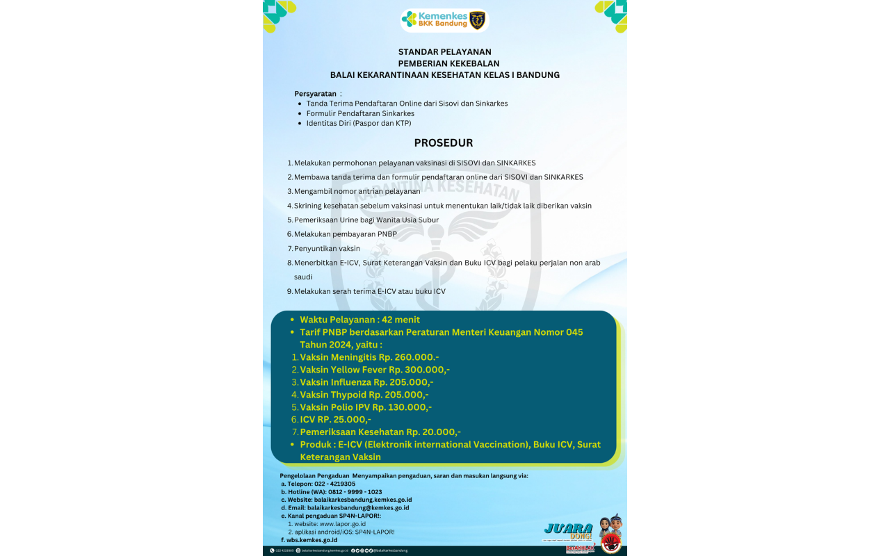 STANDAR PELAYANAN
